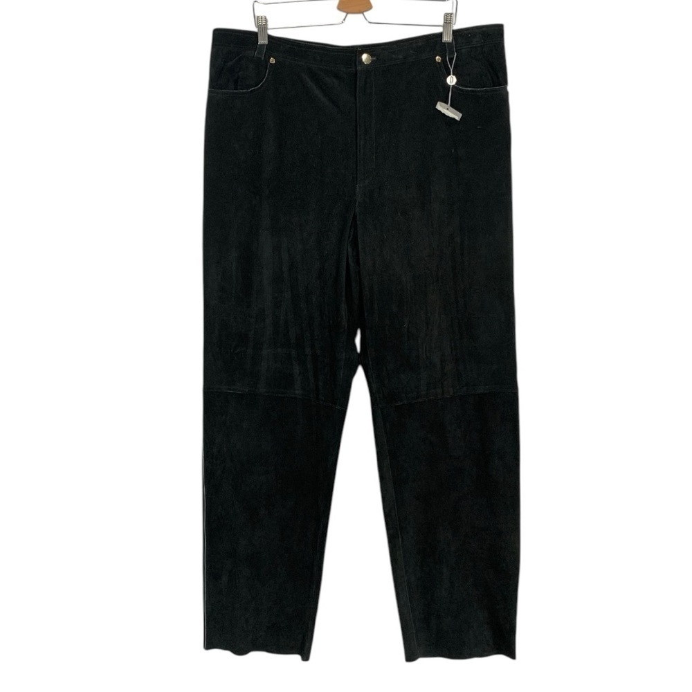 VERSACE Classic Suede leather Pants Size 44
